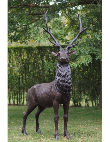 Groot hert - bronzen beeld (B47232)