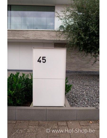 Numéro 2 - noir aluminium 10 cm de haute (Numéro de maison Albo)