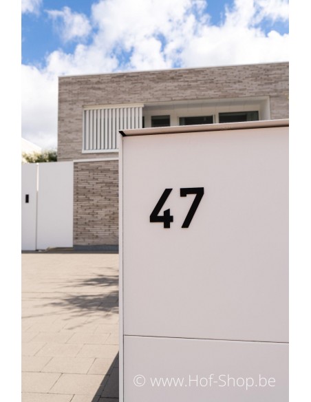 Huisnummer Albo zwart aluminium 10 cm hoog
