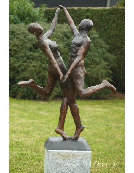 Modern danspaar - bronzen beeld (B57354)