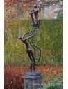 2 hommes à l'échelle - statue en bronze (B91160)
