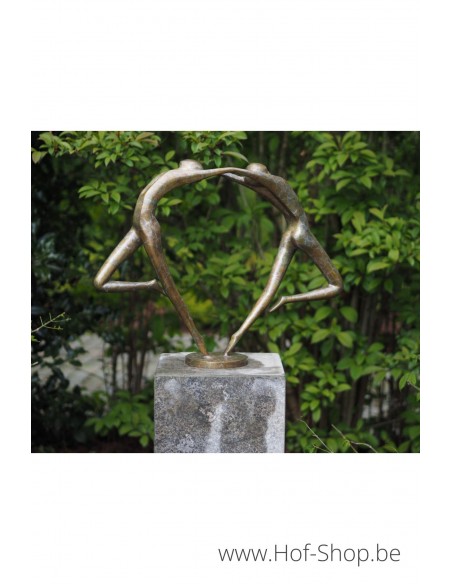 Abstract danspaar - bronzen beeld (AN0366BR-HP)