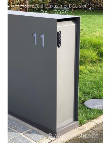 Maxus Single RAL 7039 mét pakketdeur - eSafe pakketbus aluminium