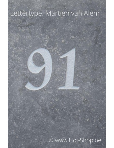 Gravure lettertype Martien van Alem