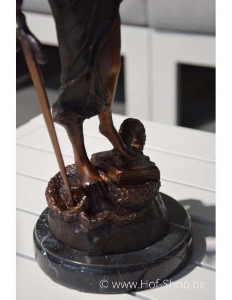 Petite femme justitia - statue en bronze (B54026)