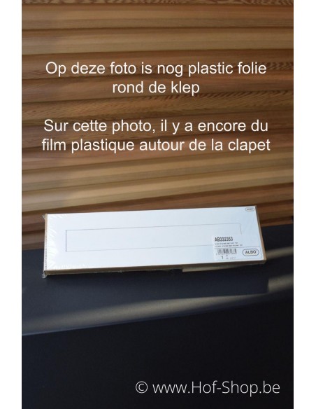 Brievenbusklep Integra 400 mm breed RAL 9016 - briefplaat aluminium