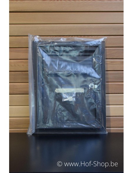 Brievenbusdeur 529/3 + 505 zwart 35,2 x 44,2 cm - Albo brievenkastdeur aluminium