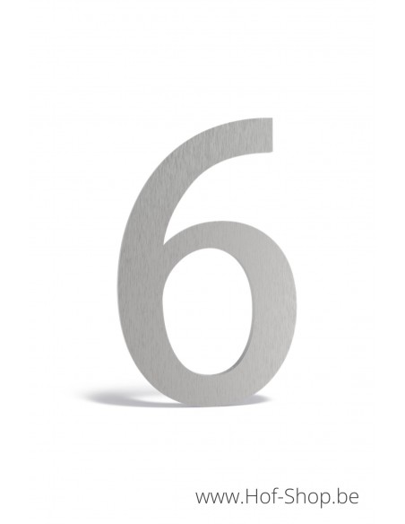 OUTLET Numéro 6 en inox (12 cm de haut) - Numéro de maison Adezz