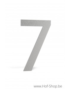 Nummer 7 inox (12 cm hoog) - Huisnummer Adezz
