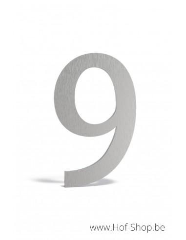OUTLET Numéro 9 en inox (12 cm de haut) - Numéro de maison Adezz