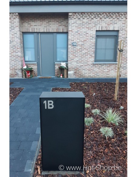 Dropbox Medium Back Door RAL 9005 - boîte à colis ONZO aluminium