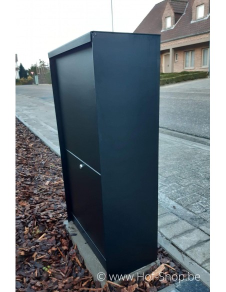 Dropbox Medium Back Door RAL 9005 - boîte à colis ONZO aluminium