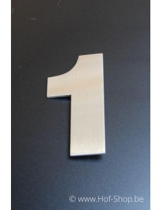 Nummer 1 met afstandshouders Arte - inox 12 cm hoog