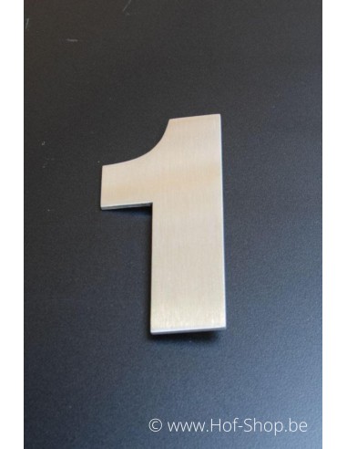 Numéro 1 avec espaceurs Arte - acier inoxydable de 12 cm de haut
