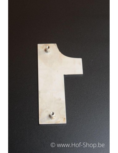 Numéro 3 avec espaceurs Arte - acier inoxydable de 12 cm de haut