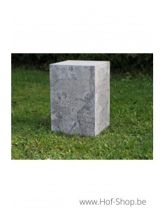 Sokkel 40 x 40 x 60 cm gevlamd en geborsteld - zuil in blauwe hardsteen