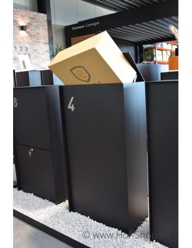 Dropbox Medium Back Door RAL 9005 - boîte à colis ONZO aluminium