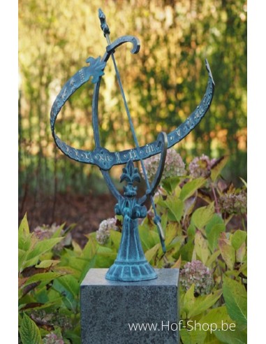 Cadran solaire - statue en bronze (GA0221BR-V)