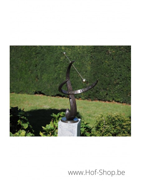 Cadran solaire - statue en bronze (GA0387BR-BI-S)