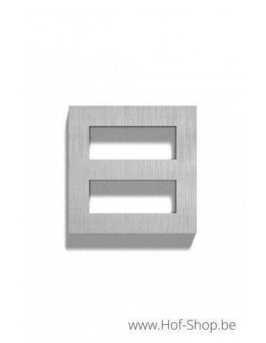 Nummer 8 - inox 10 cm hoog (huisnummer 'Square' )