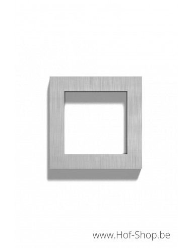 Nummer 0 - inox 10 cm hoog (huisnummer 'Square')