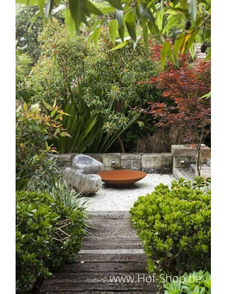 Halo 60 x 14 cm - Brasero Adezz en acier Corten