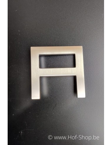 Letter A - inox 10 cm hoog (huisnummer 'Square')