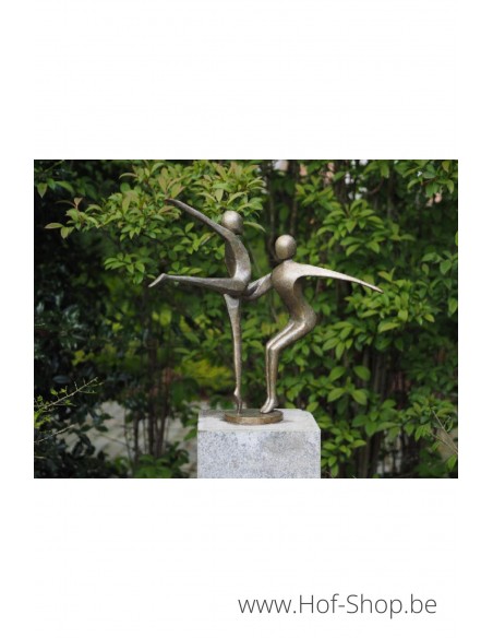 Couple dansant abstrait - statue en bronze (AN0361BR-HP)