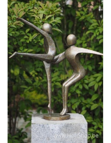Couple dansant abstrait - statue en bronze (AN0361BR-HP)