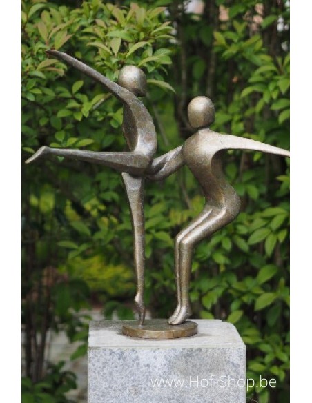 Abstract danspaar - bronzen beeld (AN0361BR-HP)