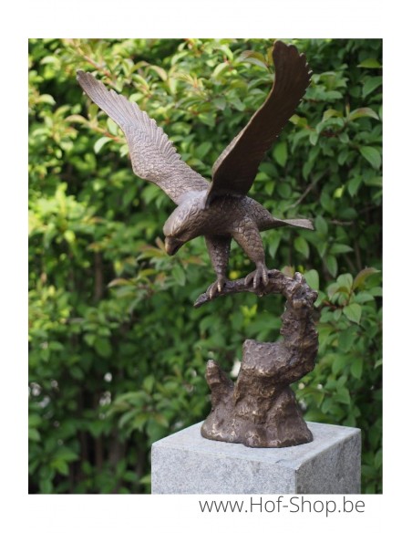 Arend met gespreide vleugels - bronzen beeld (AN0389BR-B)