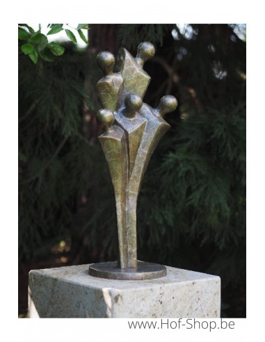 Abstracte familie 76cm - bronzen beeld (AN0425BR-HP-S)
