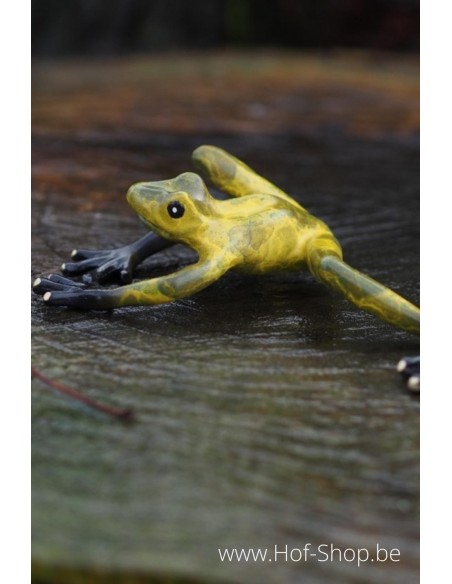 Grenouille verte - statue en bronze (AN0576BR-HP)