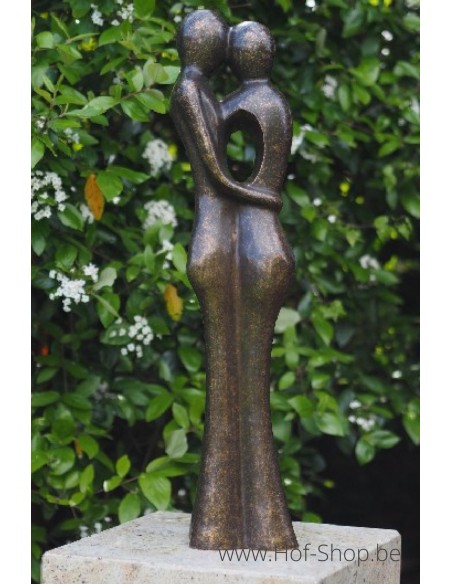 Abstract liefdespaar 80 cm - bronzen beeld (AN0718BR-BI-L)