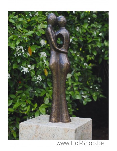 Abstract liefdespaar 80 cm - bronzen beeld (AN0718BR-BI-L)