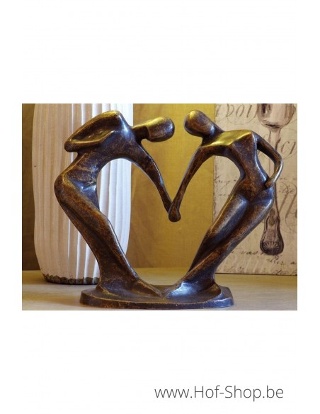 Couple dansant abstrait petite modèle - statue en bronze (AN0720BR-BI-L)
