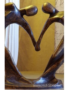 Couple dansant abstrait petite modèle - statue en bronze (AN0720BR-BI-L)