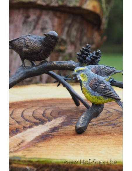 Vogels op tak - bronzen beeld (AN0751BR-IM)