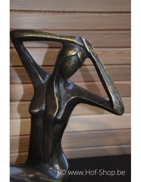 Grote zittende vrouw - bronzen beeld (AN1189BR-BI-L)