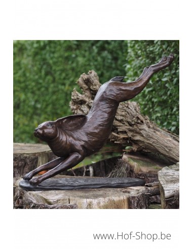 Lièvre courant - statue en bronze (B94570)