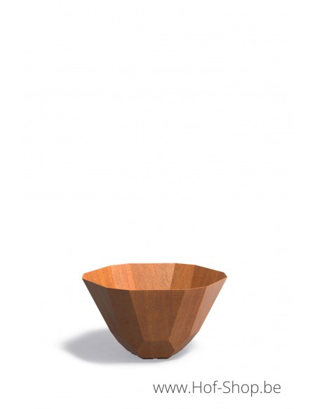 Facet 100 x 60 cm - Jardinière en acier Corten