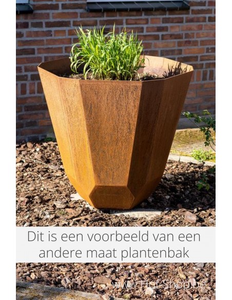 Facet 65 x 100 cm - Jardinière en acier Corten