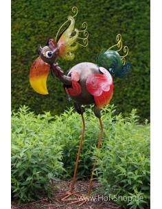 Grote kleurrijke vogel - metalen figuur (MD16224)