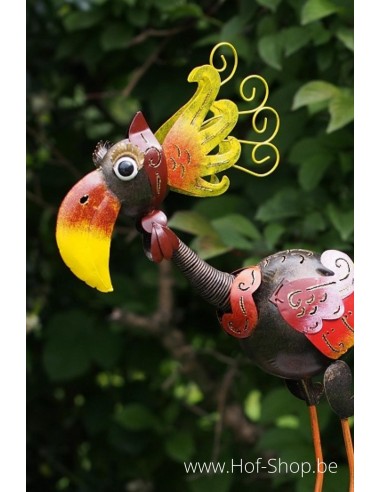 Oiseau colore - figurine en métal (MD16222)