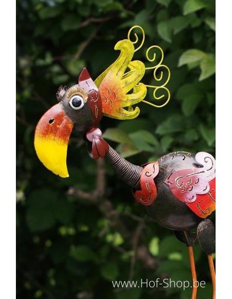 Oiseau colore - figurine en métal (MD16222)