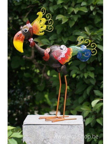 Oiseau colore - figurine en métal (MD16222)