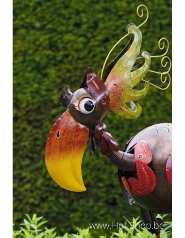 Oiseau colore medium - figurine en métal (MD16223)