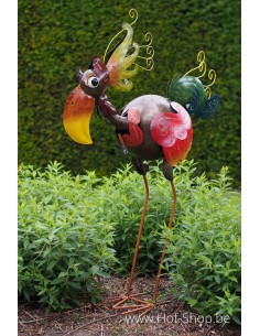 Kleurrijke vogel medium - metalen figuur (MD16223)