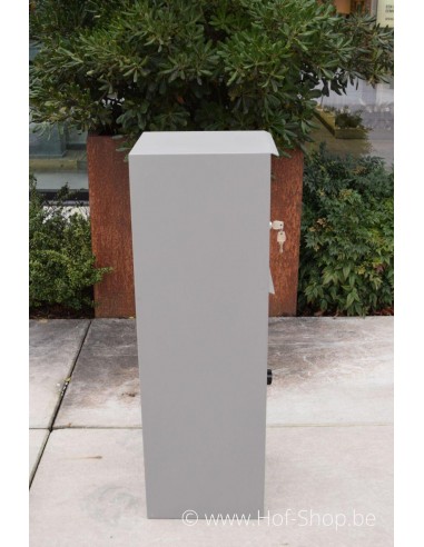 Pilast met pakketvak - Larob pakketbus aluminium