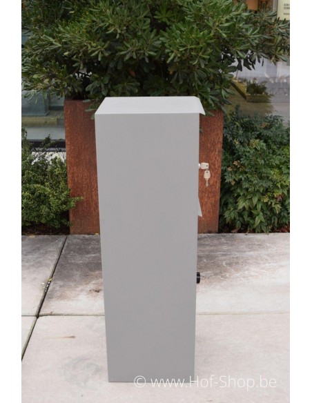 Pilast met pakketvak - Larob pakketbus aluminium